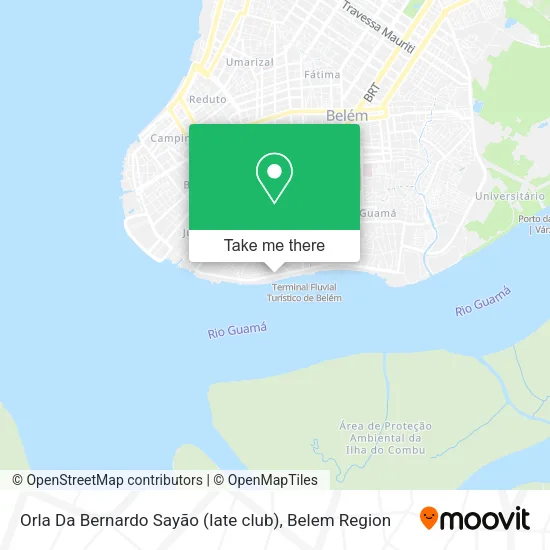 Orla Da Bernardo Sayão (Iate club) map