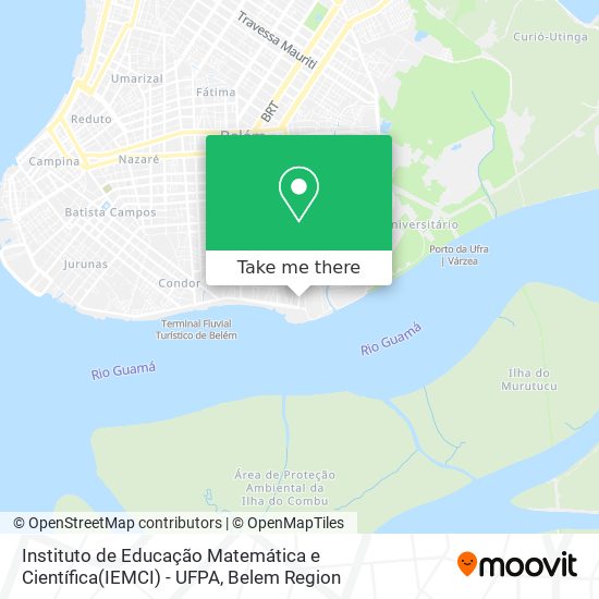 Mapa Instituto de Educação Matemática e Científica(IEMCI) - UFPA