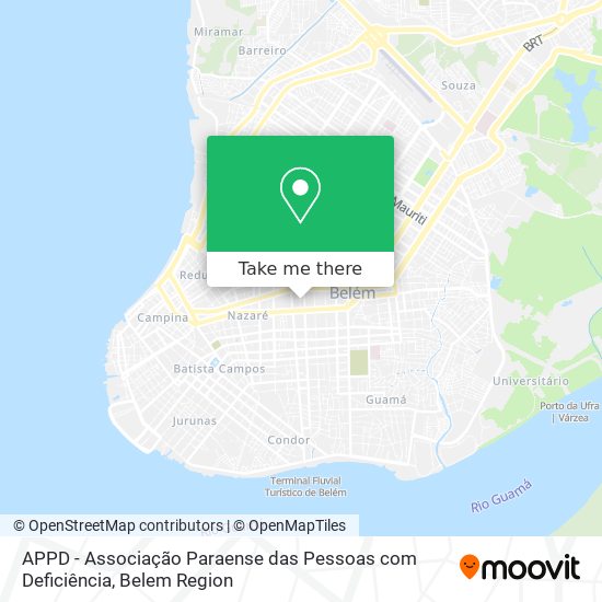 APPD - Associação Paraense das Pessoas com Deficiência map