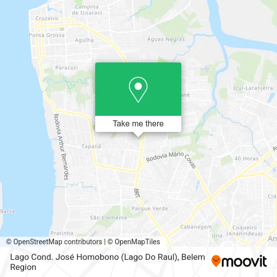 Lago Cond. José Homobono (Lago Do Raul) map