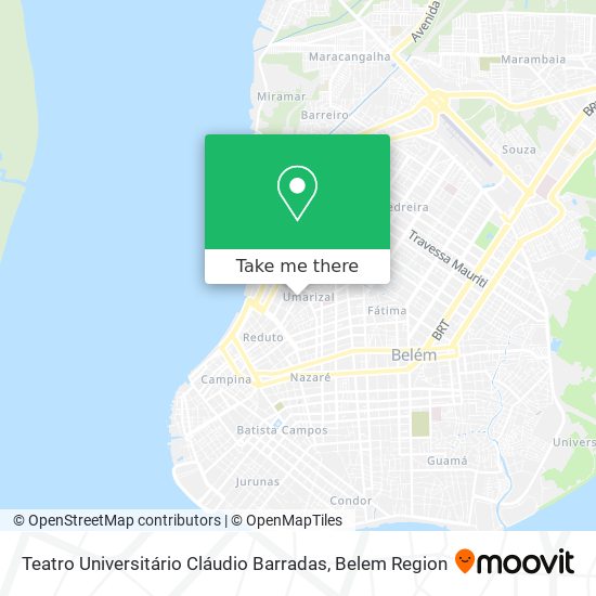 Mapa Teatro Universitário Cláudio Barradas