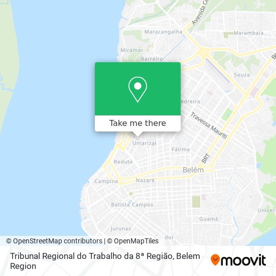 Tribunal Regional do Trabalho da 8ª Região map