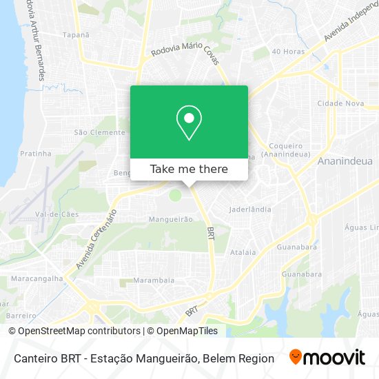 Mapa Canteiro BRT - Estação Mangueirão
