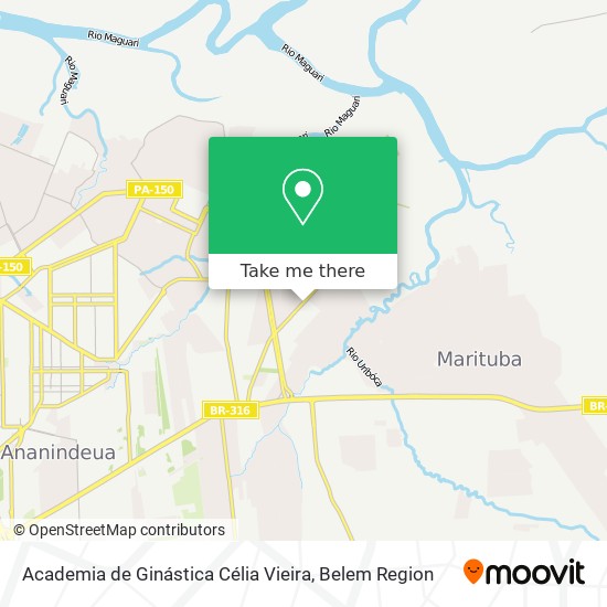 Mapa Academia de Ginástica Célia Vieira