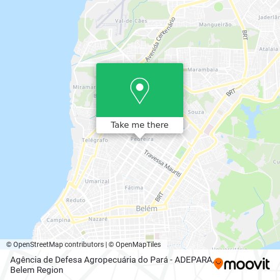 Mapa Agência de Defesa Agropecuária do Pará - ADEPARA