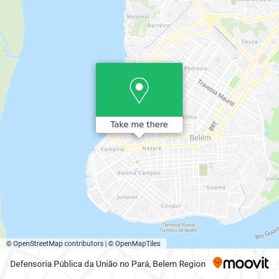 Defensoria Pública da União no Pará map