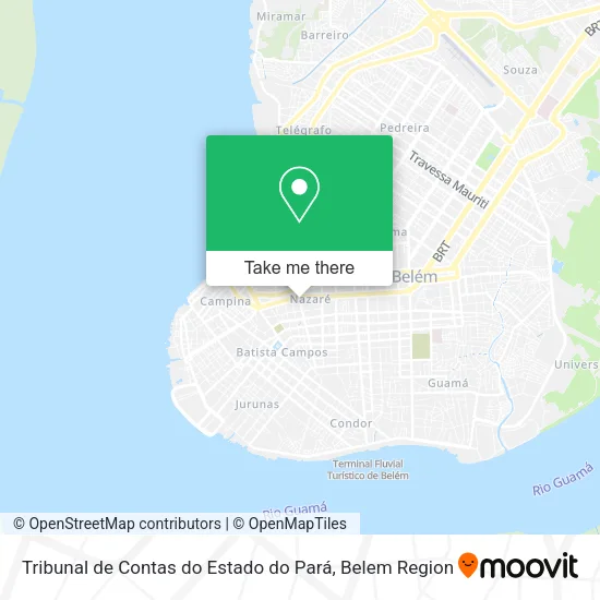 Tribunal de Contas do Estado do Pará map