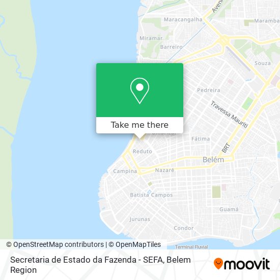 Mapa Secretaria de Estado da Fazenda - SEFA