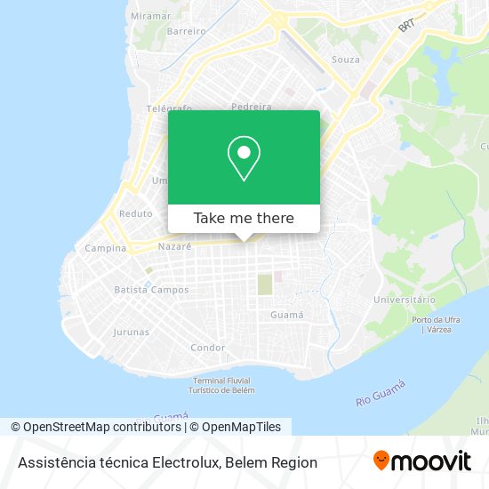 Assistência técnica Electrolux map