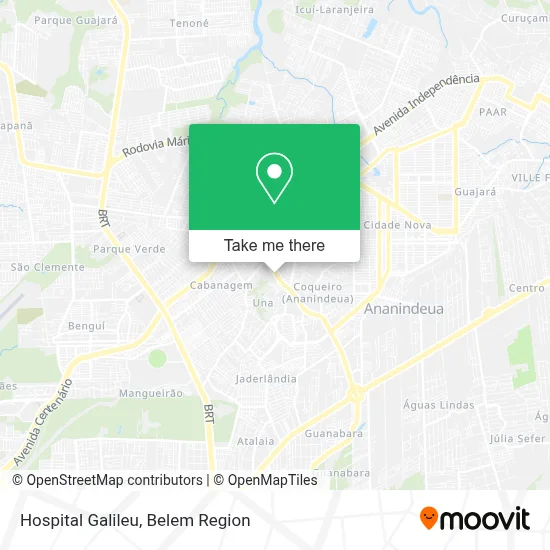 Hospital Galileu map
