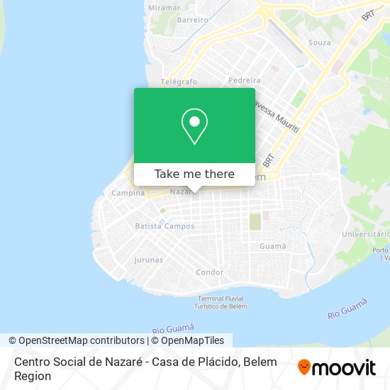 Mapa Centro Social de Nazaré - Casa de Plácido