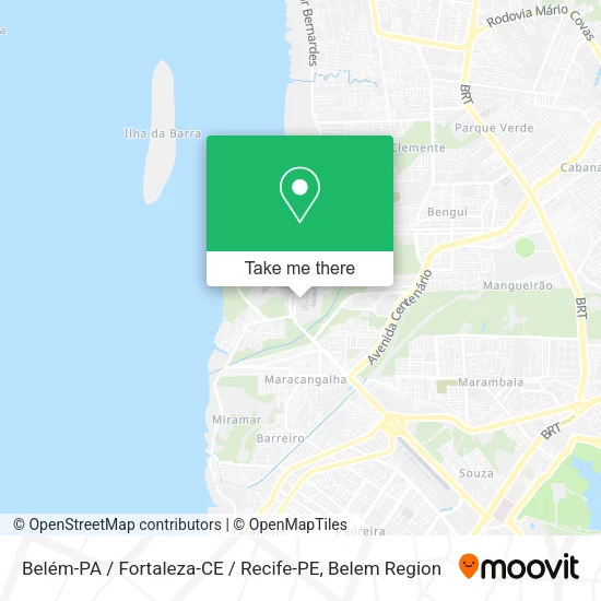 Belém-PA / Fortaleza-CE / Recife-PE map