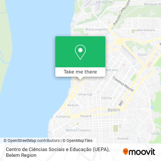 Mapa Centro de Ciências Sociais e Educação (UEPA)