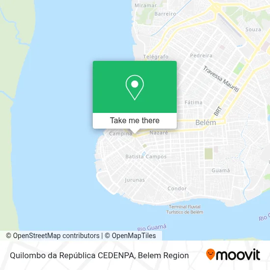 Quilombo da República CEDENPA map