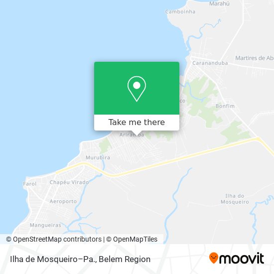 Ilha de Mosqueiro–Pa. map