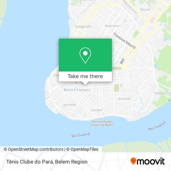 Mapa Tênis Clube do Pará