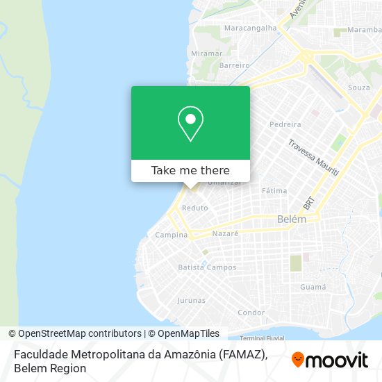 Mapa Faculdade Metropolitana da Amazônia (FAMAZ)