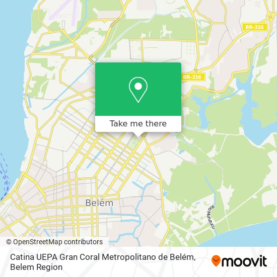 Catina UEPA Gran Coral Metropolitano de Belém map