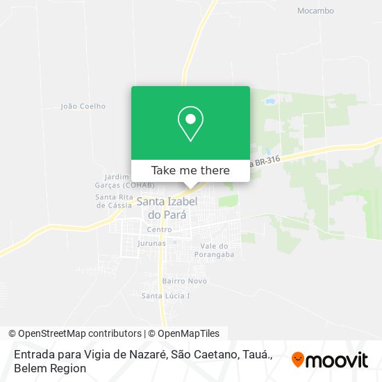 Entrada para Vigia de Nazaré, São Caetano, Tauá. map