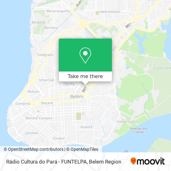 Mapa Rádio Cultura do Pará - FUNTELPA