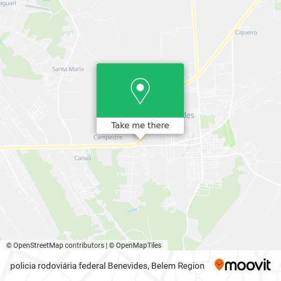 policia rodoviária federal Benevides map