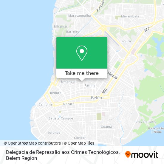 Mapa Delegacia de Repressão aos Crimes Tecnológicos