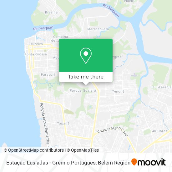 Estação Lusíadas - Grêmio Português map