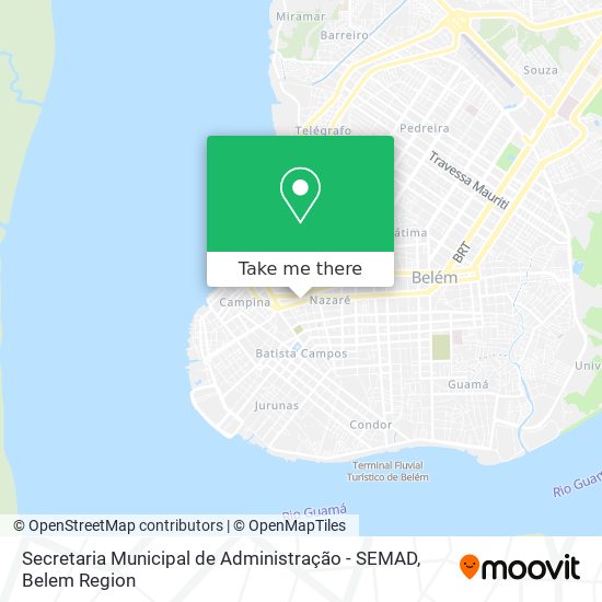 Mapa Secretaria Municipal de Administração - SEMAD