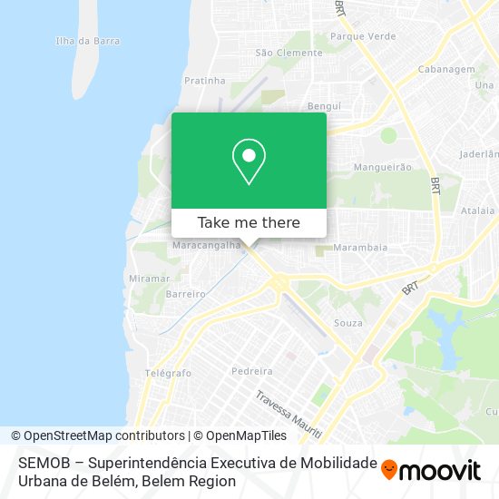 Mapa SEMOB – Superintendência Executiva de Mobilidade Urbana de Belém