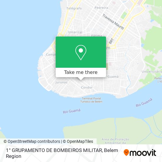 Mapa 1° GRUPAMENTO DE BOMBEIROS MILITAR