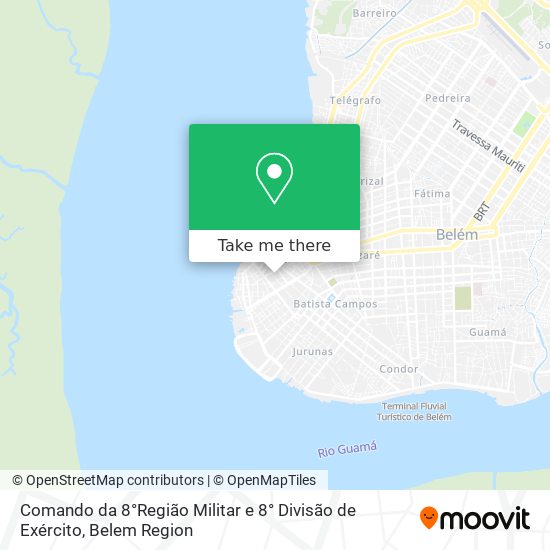 Mapa Comando da 8°Região Militar e 8°	Divisão de Exército