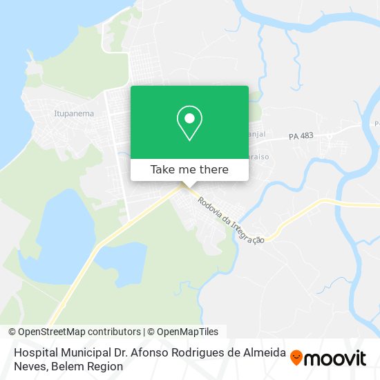 Hospital Municipal Dr. Afonso Rodrigues de Almeida Neves map