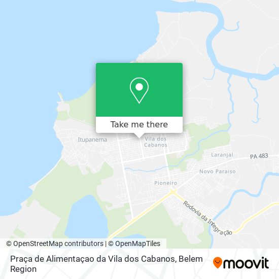 Praça de Alimentaçao da Vila dos Cabanos map