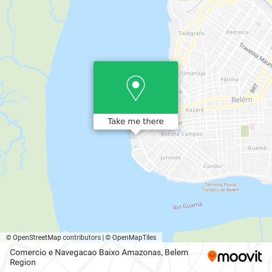 Mapa Comercio e Navegacao Baixo Amazonas