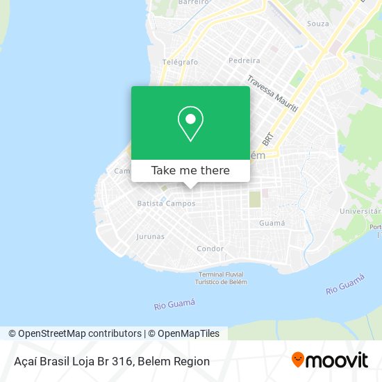 Açaí Brasil Loja Br 316 map