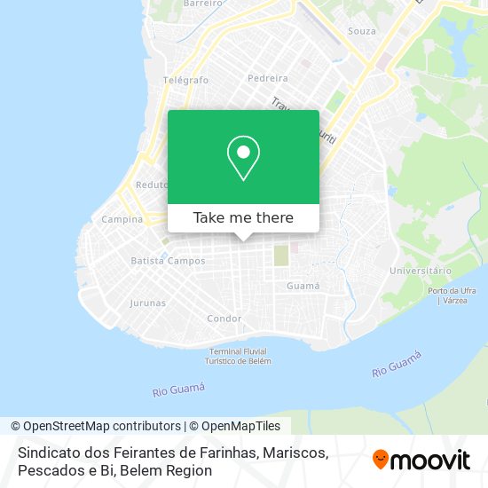 Sindicato dos Feirantes de Farinhas, Mariscos, Pescados e Bi map