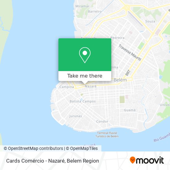 Cards Comércio - Nazaré map