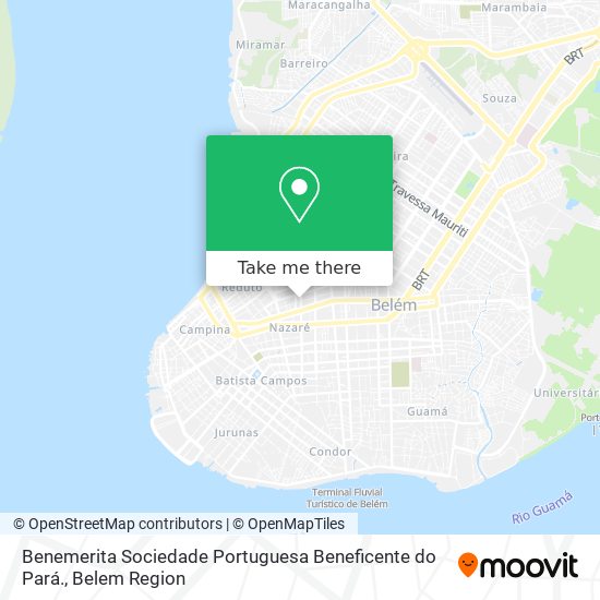 Benemerita Sociedade Portuguesa Beneficente do Pará. map