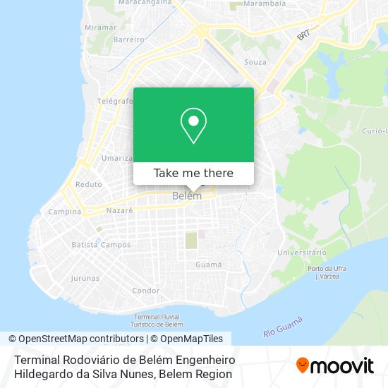 Terminal Rodoviário de Belém Engenheiro Hildegardo da Silva Nunes map