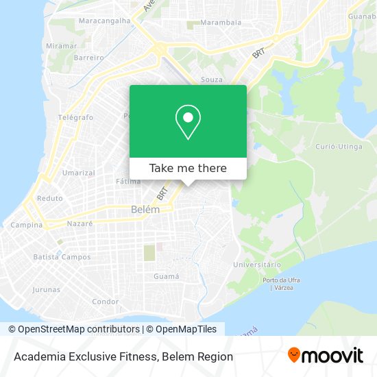 Mapa Academia Exclusive Fitness