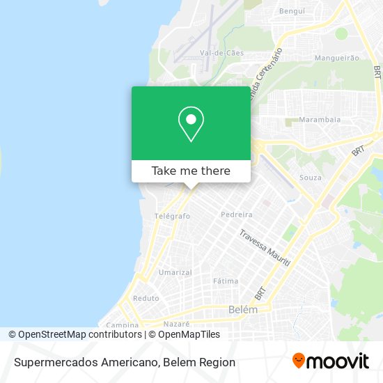 Supermercados Americano map