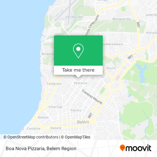 Mapa Boa Nova Pizzaria