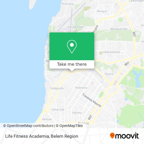 Mapa Life Fitness Academia
