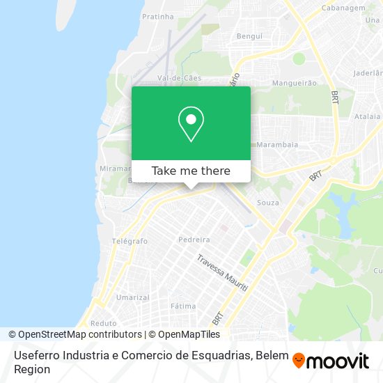 Mapa Useferro Industria e Comercio de Esquadrias