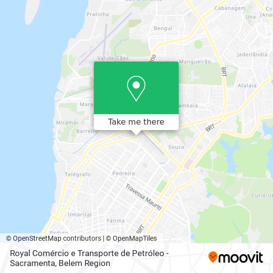 Royal Comércio e Transporte de Petróleo - Sacramenta map