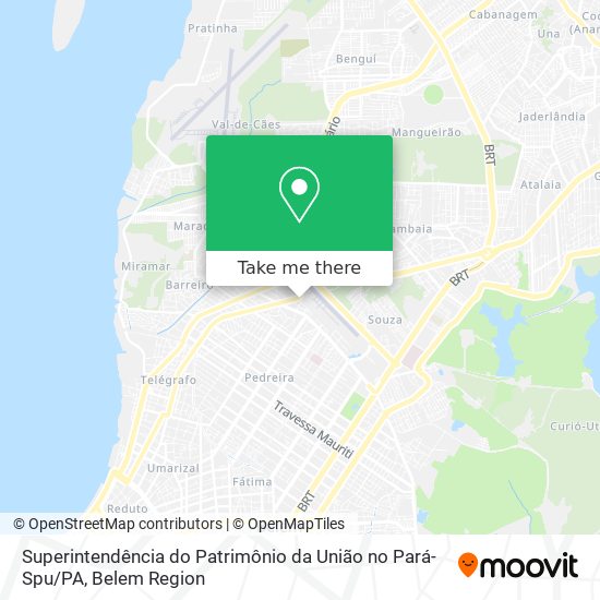 Mapa Superintendência do Patrimônio da União no Pará- Spu / PA
