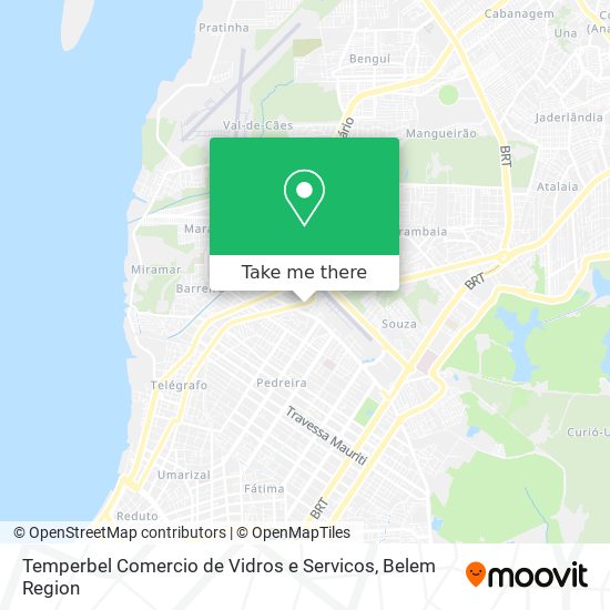 Mapa Temperbel Comercio de Vidros e Servicos