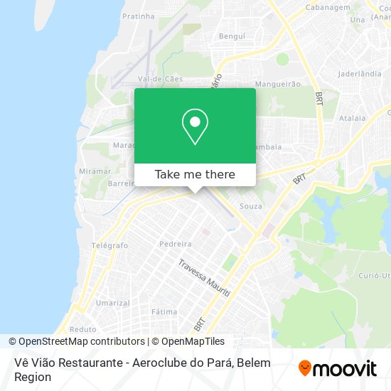 Mapa Vê Vião Restaurante - Aeroclube do Pará