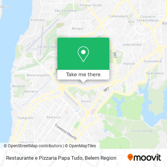 Mapa Restaurante e Pizzaria Papa Tudo