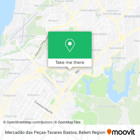 Mercadão das Peças-Tavares Bastos map